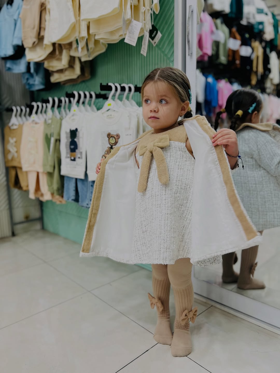 کت با سارافون پارچه ترک سایز بزرگ ۱-۱۲ سال